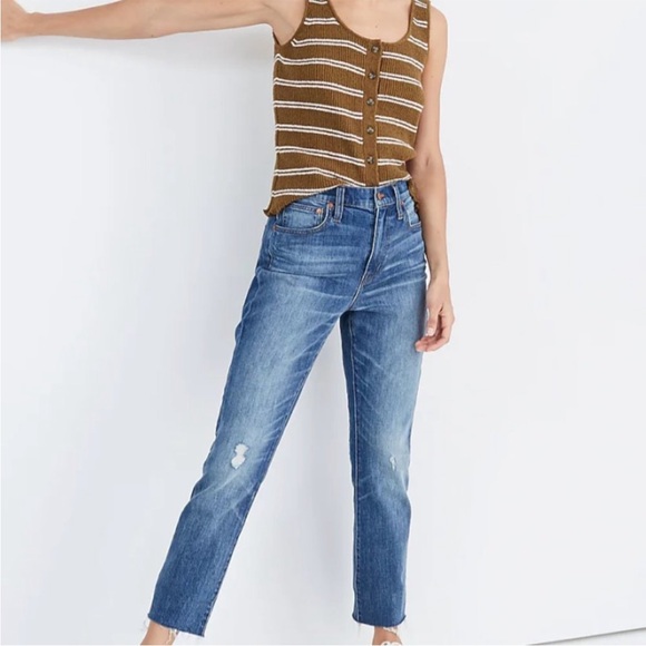 Madewell The High-Rise Slim Boyjean in Dover Wash Women’s Size 26 - Picture 1 of 12